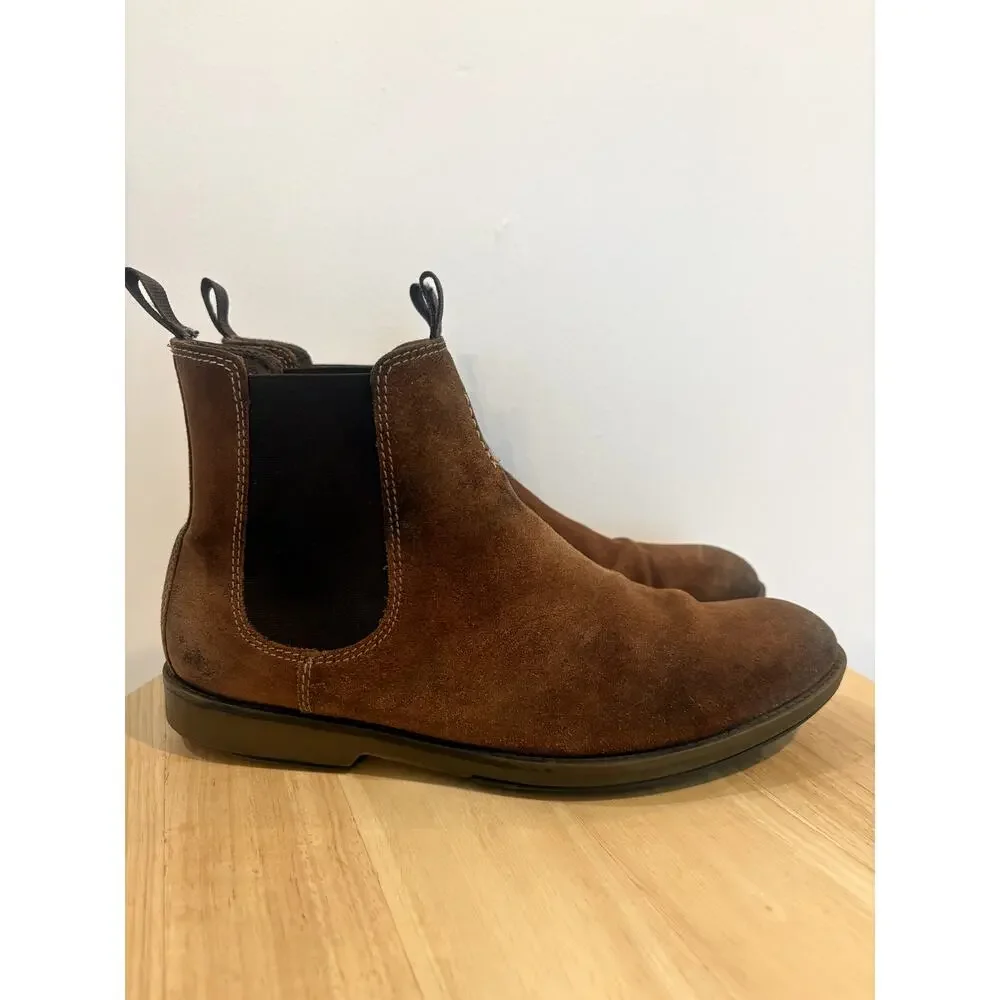 Clarks Men's Collection Brown Suede Chelsea Boots
